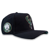 Pro Standard Split Logo Milwaukee Bucks Snapback Hat-right