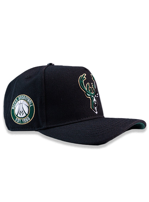 Pro Standard Split Logo Milwaukee Bucks Snapback Hat-right