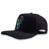 Pro Standard Split Logo Milwaukee Bucks Snapback Hat-left