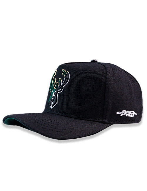 Pro Standard Split Logo Milwaukee Bucks Snapback Hat-left