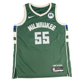 Signed Nike 2022 Icon Edition Delon Wright Milwaukee Bucks Swingman Jersey-front
