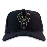 Pro Standard Split Logo Milwaukee Bucks Snapback Hat-front