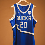 Signed Nike 2024-25 City Edition AJ Green Milwaukee Bucks Swingman Jersey-front
