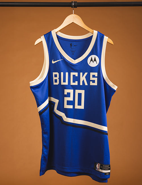 Signed Nike 2024-25 City Edition AJ Green Milwaukee Bucks Swingman Jersey-front