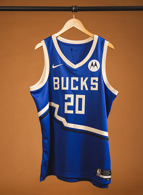 Signed Nike 2024-25 City Edition AJ Green Milwaukee Bucks Swingman Jersey-front