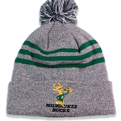 Item of the Game HWC '68 Milwaukee Bucks Pom Cuff Knit Hat-front