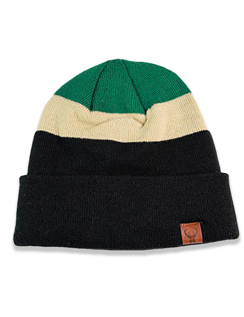 Item of the Game Tri-Color Milwaukee Bucks Cuff Knit Hat-front