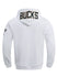 Pro Standard Logos White Milwaukee Bucks Hooded Sweatshirt - Back View