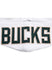 Pro Standard Logos White Milwaukee Bucks Hooded Sweatshirt - Zoom View On Hood Back Graphics