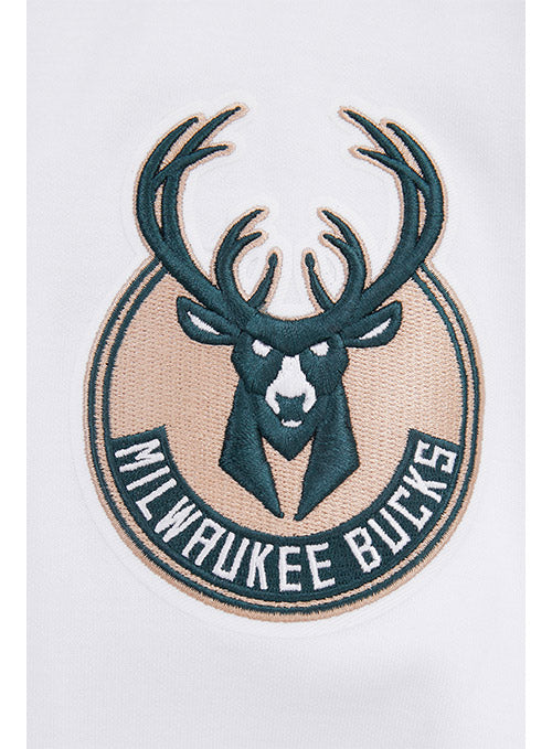 Bucks in Six State Logo Grey Milwaukee Bucks Hooded Sweatshirt / Small