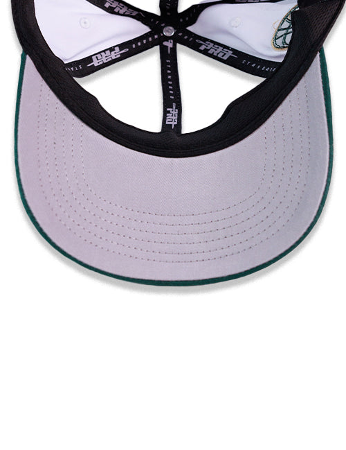 Pro Standard Classic White and Forest Milwaukee Bucks Adjustable Dad Hat-UV