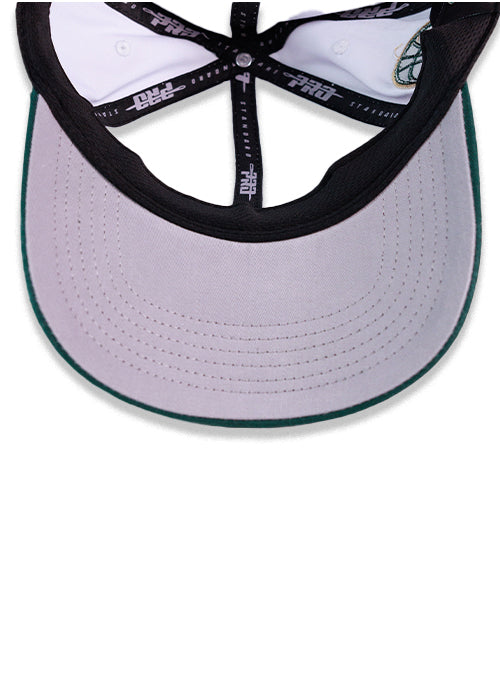 Pro Standard Classic White and Forest Milwaukee Bucks Adjustable Dad Hat-UV