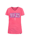 Youth New Era Sequin Pink Milwaukee Bucks T-Shirt - Front View