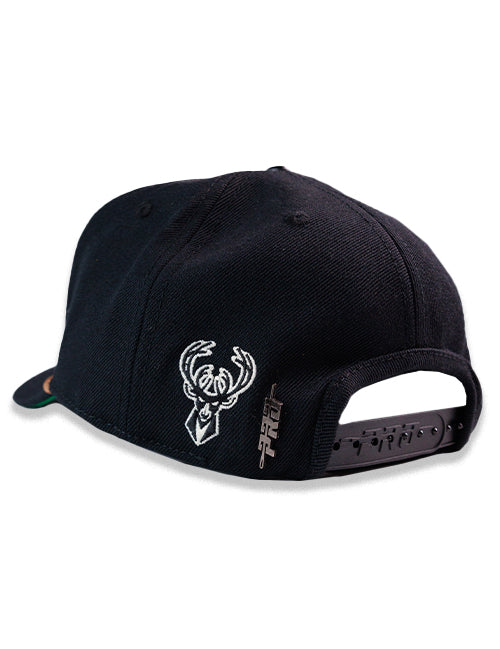 Pro Standard Stacked Stripe Milwaukee Bucks Adjustable Hat-BACK