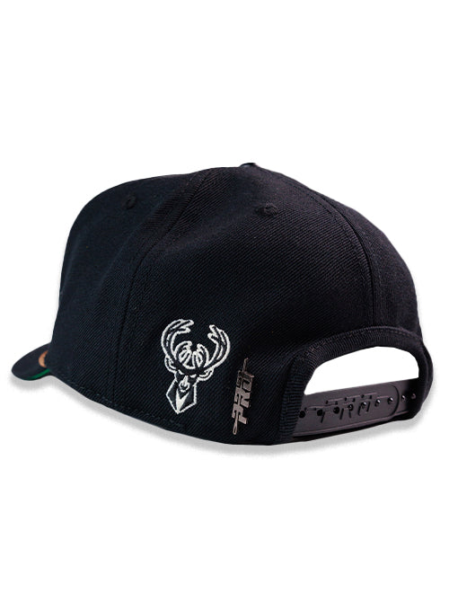 Pro Standard Stacked Stripe Milwaukee Bucks Adjustable Hat-BACK