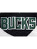 Pro Standard Logos Black Milwaukee Bucks Full-Zip Hooded Sweatshirt - Zoom View On Hood Back Graphic