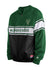 New Era Milwaukee Bucks 1/4 Zip Hooded Sweatshirt In Green, Black & White - Front Left Side View
