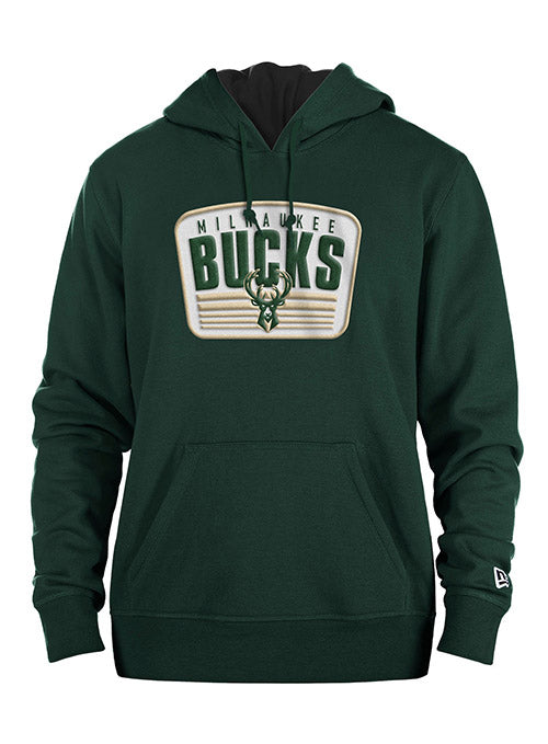 New Era Gameday Patch Green Milwaukee Bucks Hooded Sweatshirt | Bucks ...