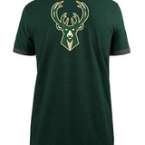 New Era Throwback Flag Green Milwaukee Bucks T-Shirt - Back View