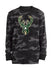 New Era Dark Camo Icon Black Milwaukee Bucks Long Sleeve T-Shirt - Front View