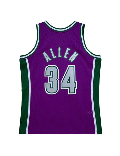 Mitchell & Ness Hardwood Classics 2001-02 Ray Allen Milwaukee Bucks Swingman Jersey-back 