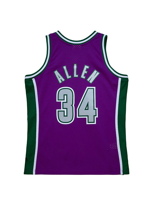 Mitchell & Ness Hardwood Classics 2001-02 Ray Allen Milwaukee Bucks Swingman Jersey-back 