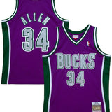 Mitchell & Ness Hardwood Classics 2001-02 Ray Allen Milwaukee Bucks Swingman Jersey-COLLAGE