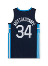 Nike Giannis Antetokounmpo Greece Olympic Swingman Jersey in Blue - Back View