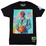 Mitchell & Ness Draft Day Colorwash Ray Allen Black Milwaukee Bucks T-Shirt-front