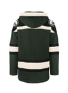 47 Brand Superior Lacer Milwaukee Bucks Hooded Sweatshirt in Green and Cream - Back View