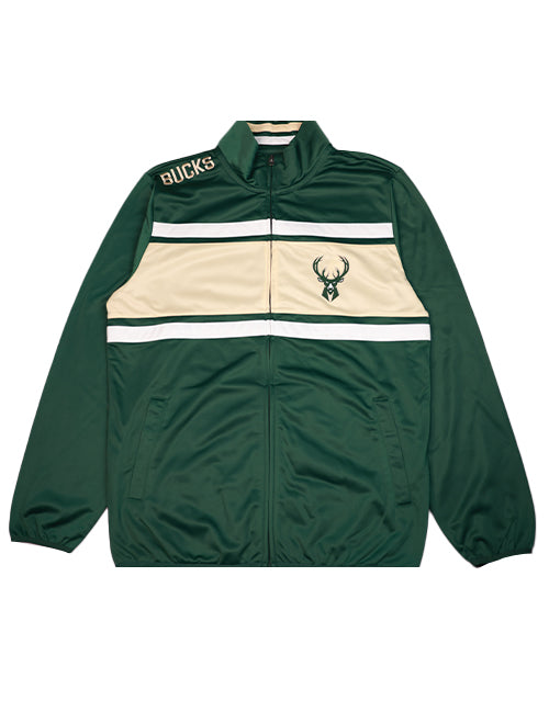 G-III Off Tackle Milwaukee Bucks Full-Zip Track Jacket-front