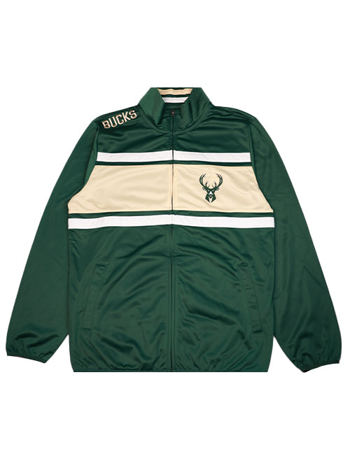 G-III Off Tackle Milwaukee Bucks Full-Zip Track Jacket-front