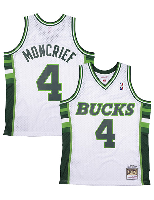 Mitchell & Ness HWC 1988 Sidney Moncrief Milwaukee Bucks Swingman Jersey-COLLAGE