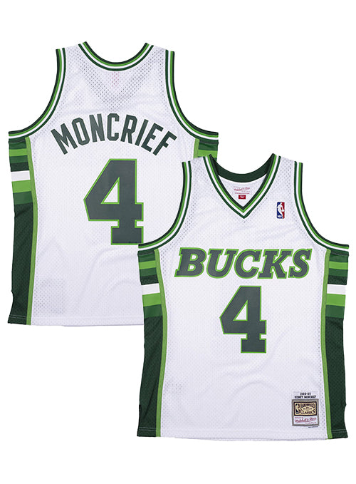 Mitchell & Ness HWC 1988 Sidney Moncrief Milwaukee Bucks Swingman Jersey-COLLAGE