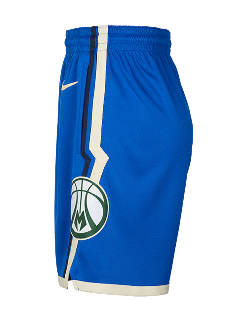 Nike 2024-25 City Edition Milwaukee Bucks Swingman Shorts-side