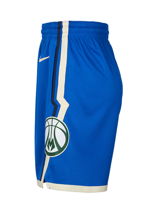 Nike 2024-25 City Edition Milwaukee Bucks Swingman Shorts-side