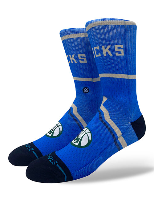 Stance 2024-25 City Edition Milwaukee Bucks Crew Sock-on feet