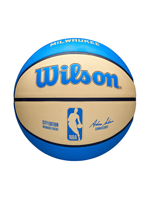 Wilson 2024-25 City Edition Icon Milwaukee Bucks Full Size Basketball-side 1