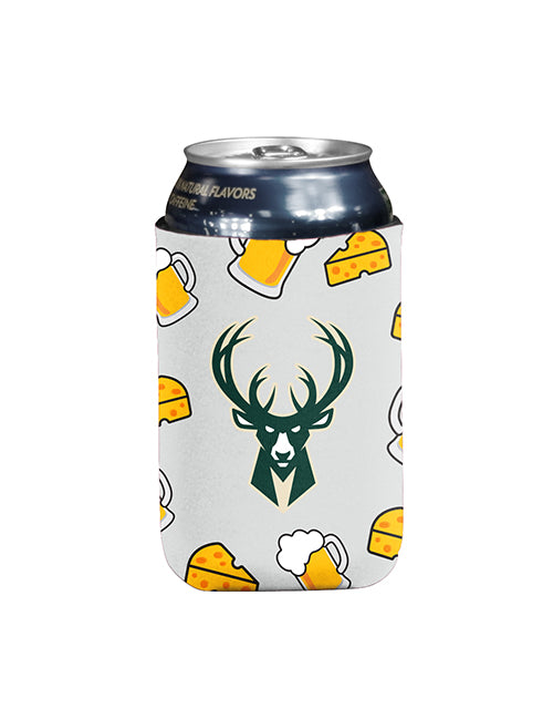 Logo Brands 12oz Milwaukee Bucks Beer & Cheese Can Koozie