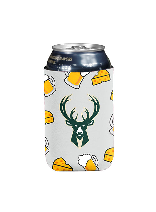 Logo Brands 12oz Milwaukee Bucks Beer & Cheese Can Koozie