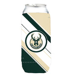 Logo Brands 16oz Milwaukee Bucks Mixed Stripes Can Koozie