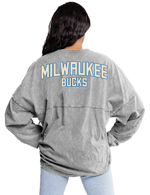 Women's Item Of The Game 2024-25 City Edition Spirit Jersey Milwaukee Bucks Long Sleeve T-Shirt-back