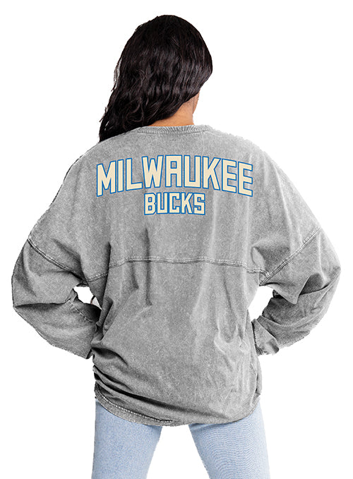 Women's Item Of The Game 2024-25 City Edition Spirit Jersey Milwaukee Bucks Long Sleeve T-Shirt-back