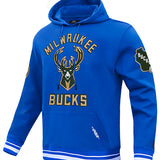 Pro Standard 2024-25 City Edition Wordmark Milwaukee Bucks Hooded Sweatshirt-angled front