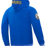 Pro Standard 2024-25 City Edition Wordmark Milwaukee Bucks Hooded Sweatshirt-angled back