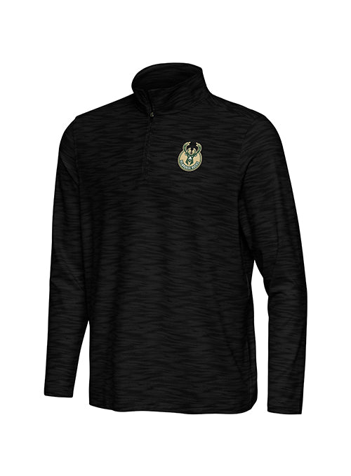 Antigua Swell Milwaukee Bucks Flex 1/4 Zip Long Sleeve Shirt-front