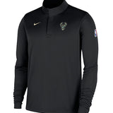 Nike 2025-26 Coaches 1/4 Zip Milwaukee Bucks Pullover-front