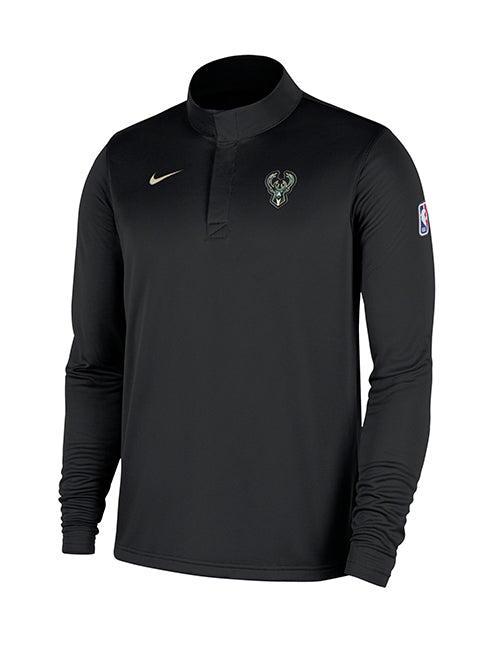 Nike 2025-26 Coaches 1/4 Zip Milwaukee Bucks Pullover-front
