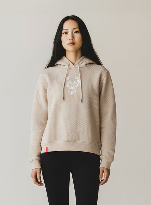 Women's Lusso Margot Milwaukee Bucks Chenille Hooded Sweatshirt-front