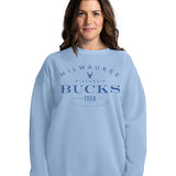 Women's Lusso 2025-26 City Edition Miranda Milwaukee Bucks Crewneck Sweatshirt